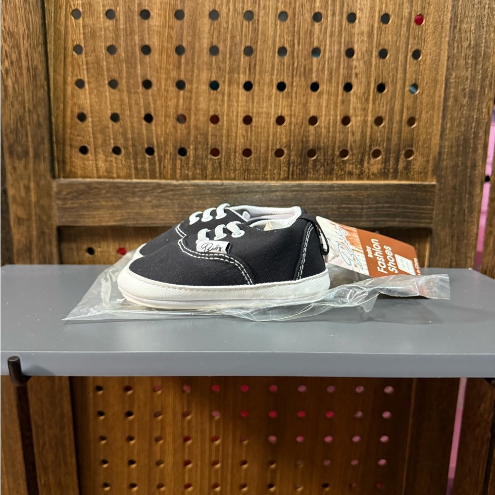Kids Black Canvas Shoes